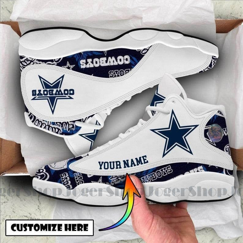 JWFancy Dallas Cowboys NFL AJ13 Sneakers Shoes For Men And Women