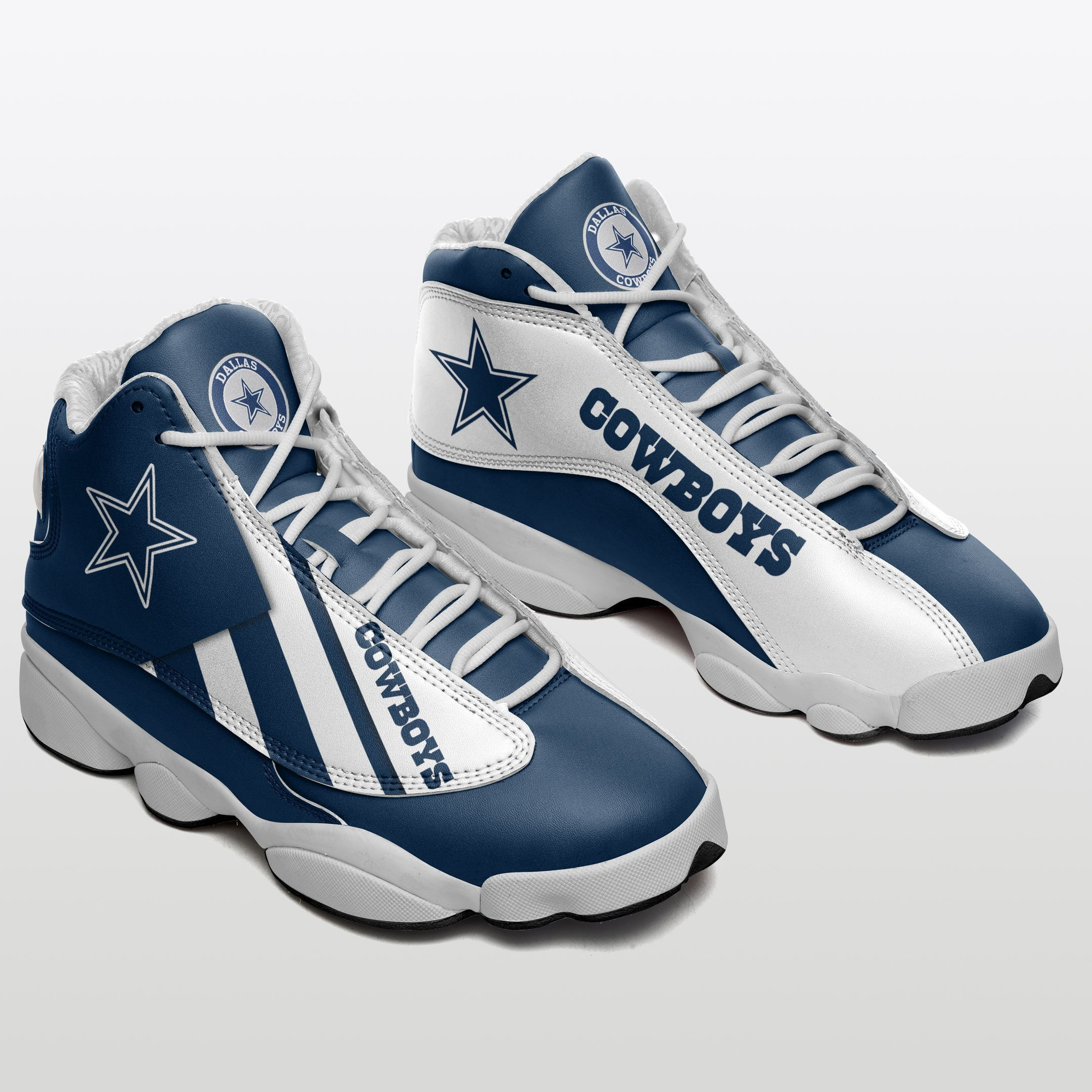 JWFancy Dallas Cowboys NFL AJ13 Sneakers Shoes For Men And Women