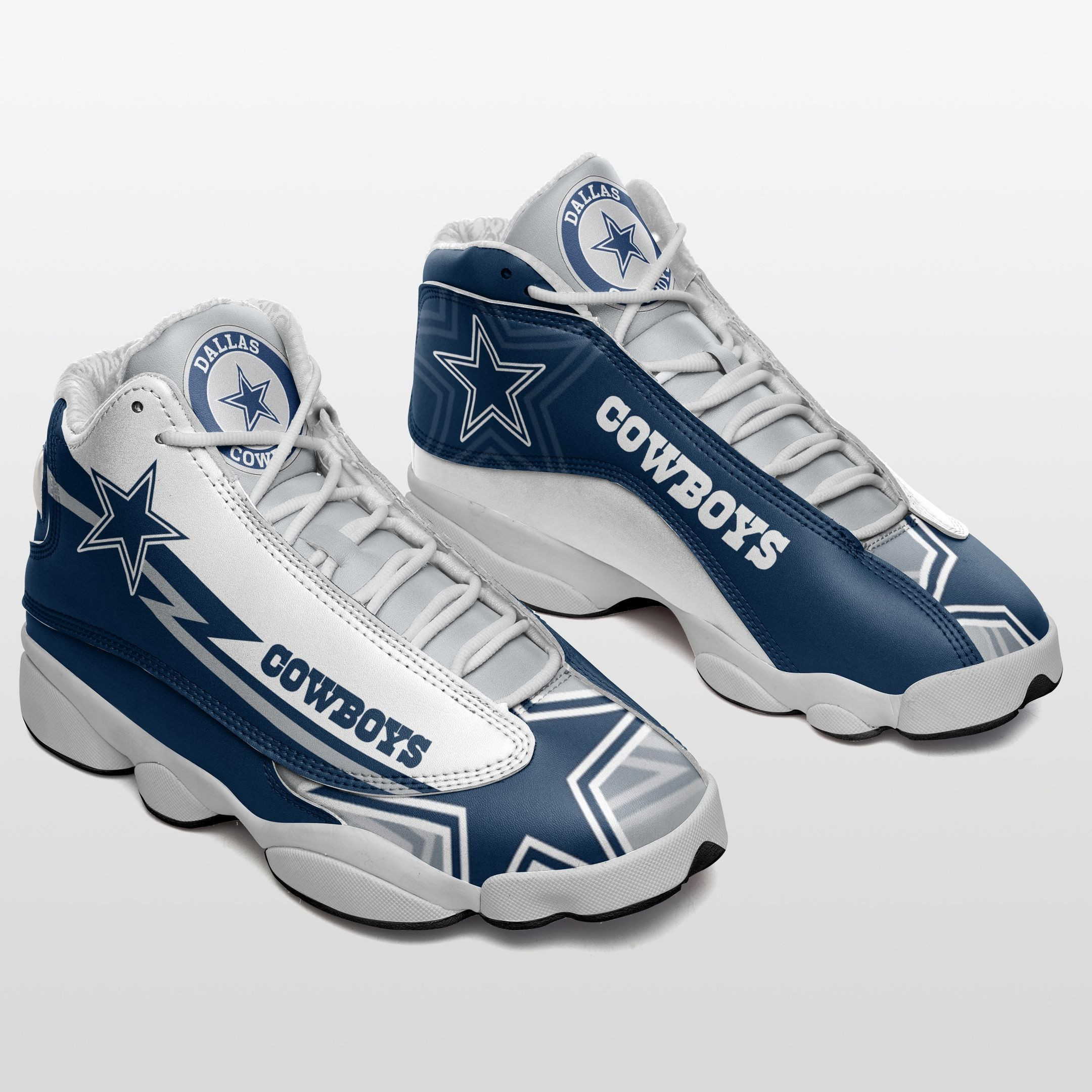 JWFancy Dallas Cowboys NFL AJ13 Sneakers Shoes For Men And Women