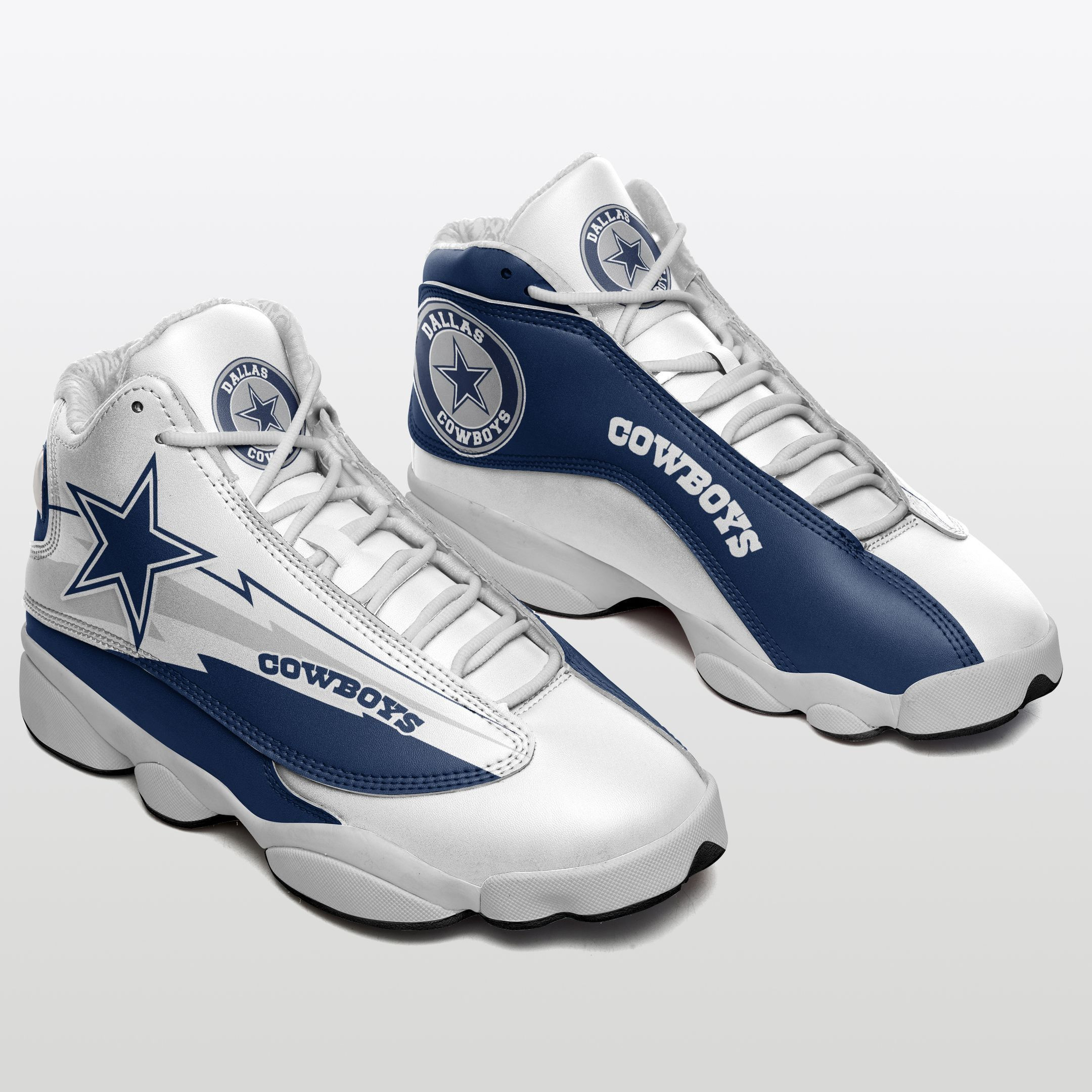 JWFancy Dallas Cowboys NFL AJ13 Sneakers Shoes For Men And Women