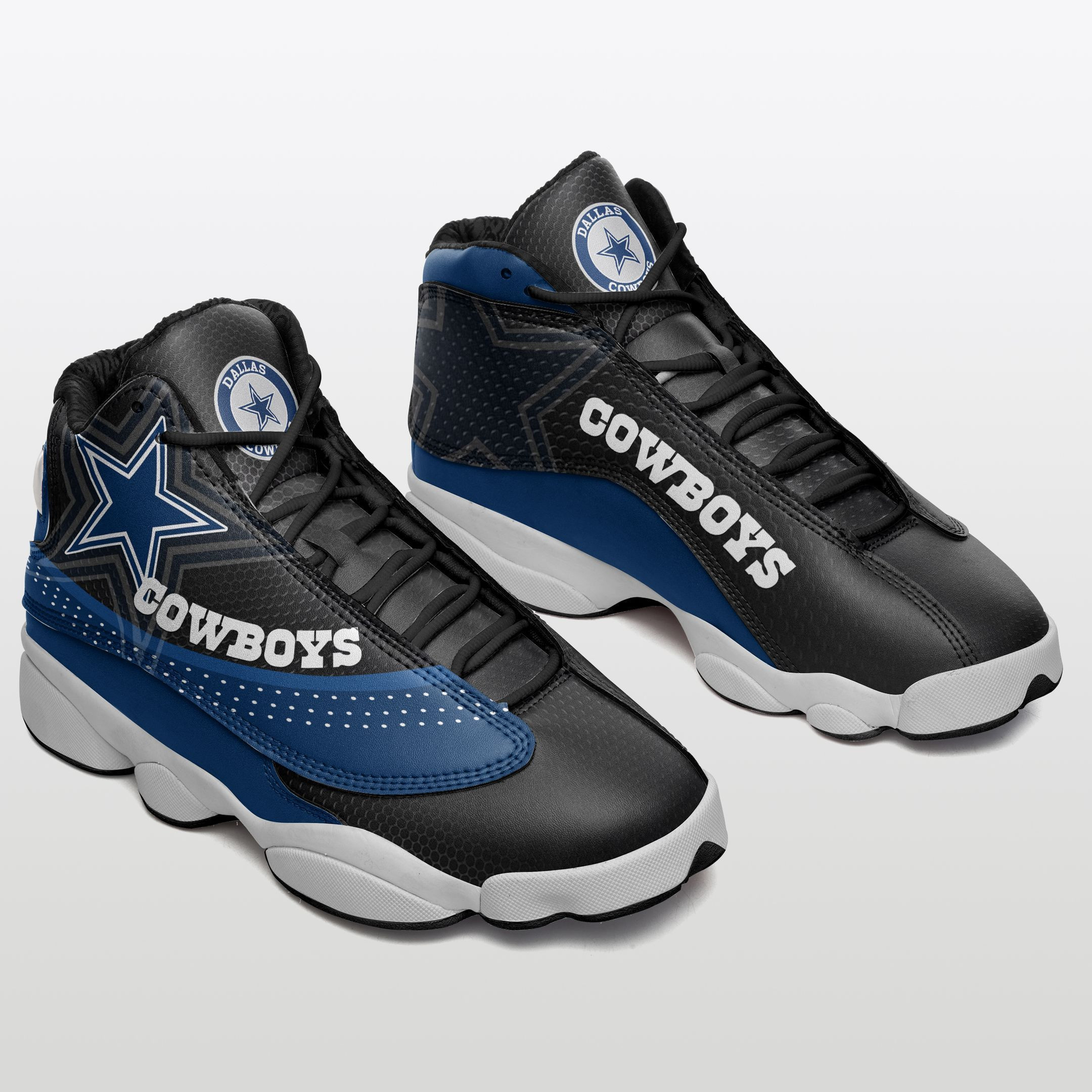 JWFancy Dallas Cowboys NFL AJ13 Sneakers Shoes For Men And Women