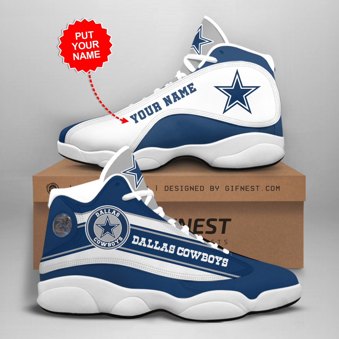JWFancy Dallas Cowboys NFL AJ13 Sneakers Shoes For Men And Women