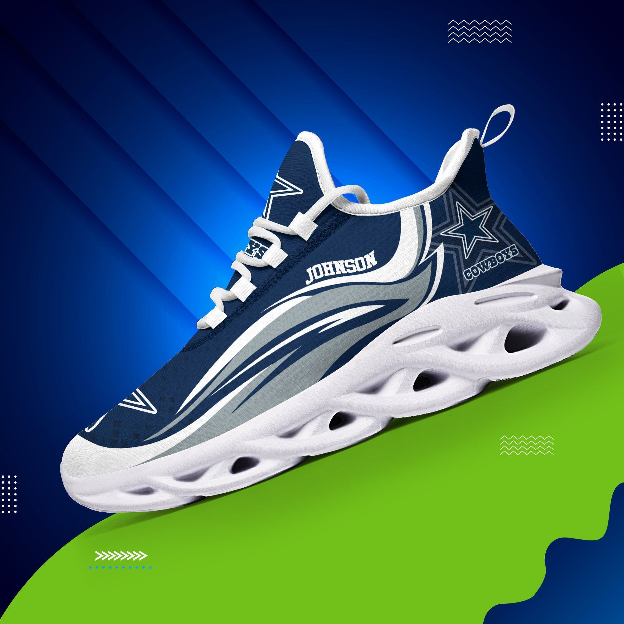 JWFancy Dallas Cowboys NFL Max Soul Shoes Sneakers For Men And Women