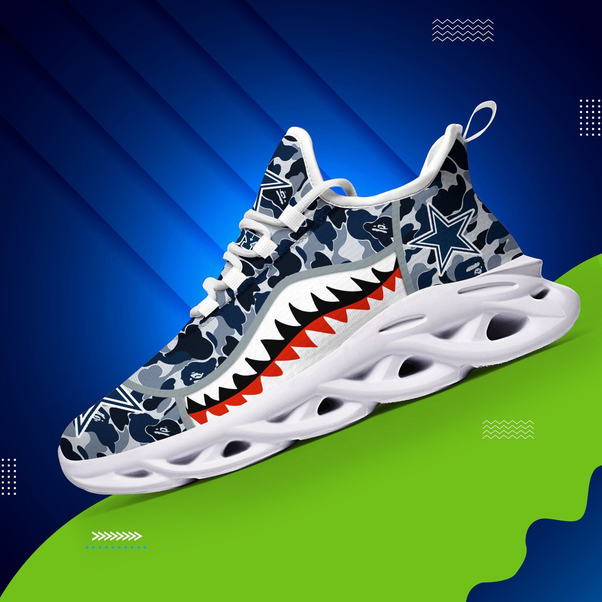 JWFancy Dallas Cowboys NFL Max Soul Shoes Sneakers For Men And Women