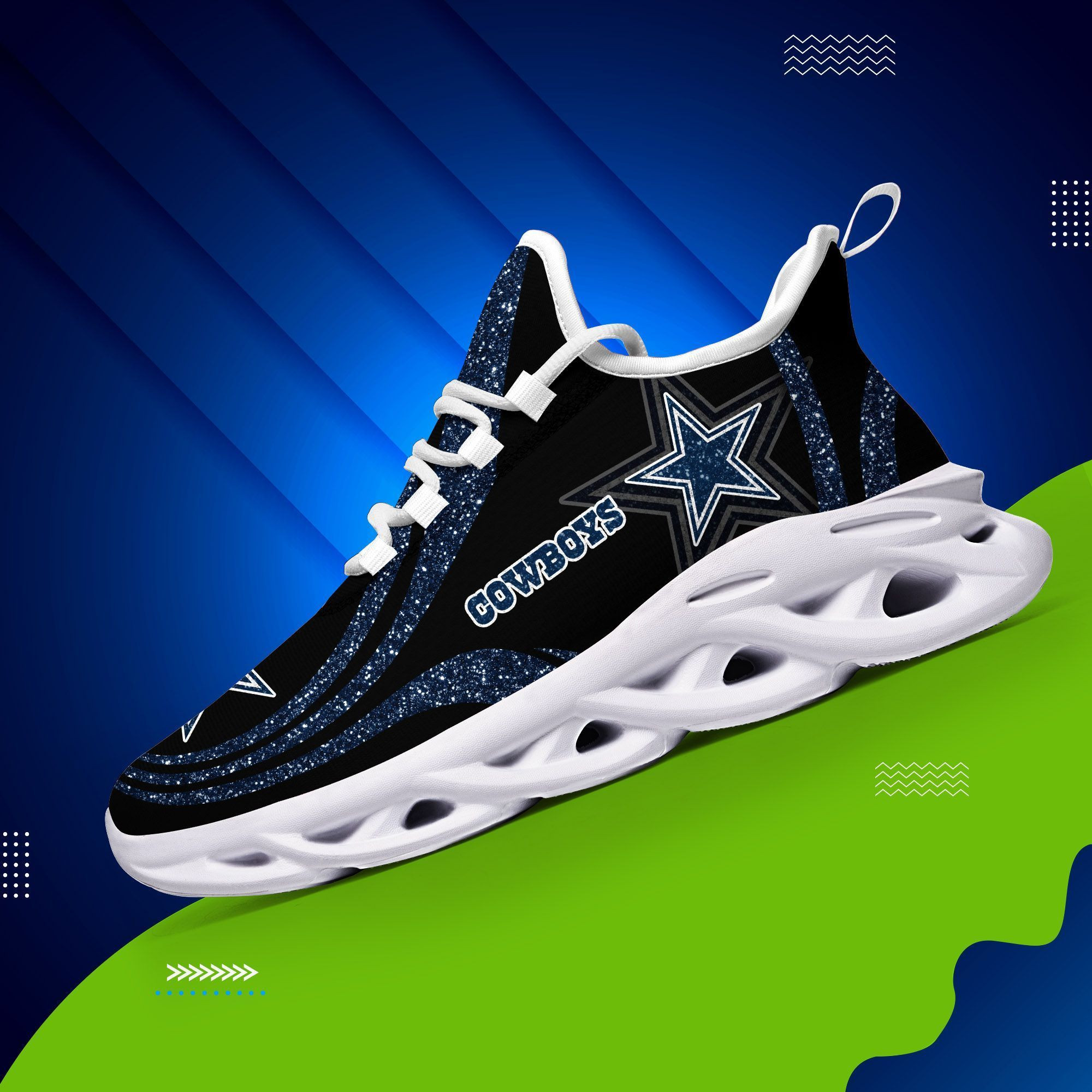 JWFancy Dallas Cowboys NFL Max Soul Shoes Sneakers For Men And Women