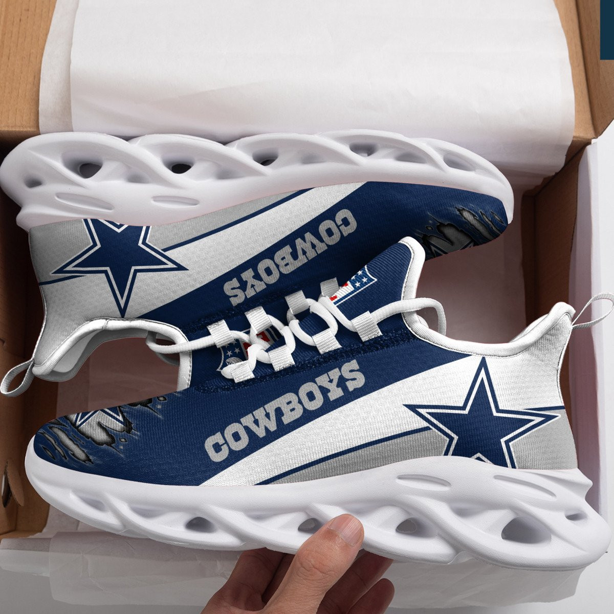JWFancy Dallas Cowboys NFL Max Soul Shoes Sneakers For Men And Women