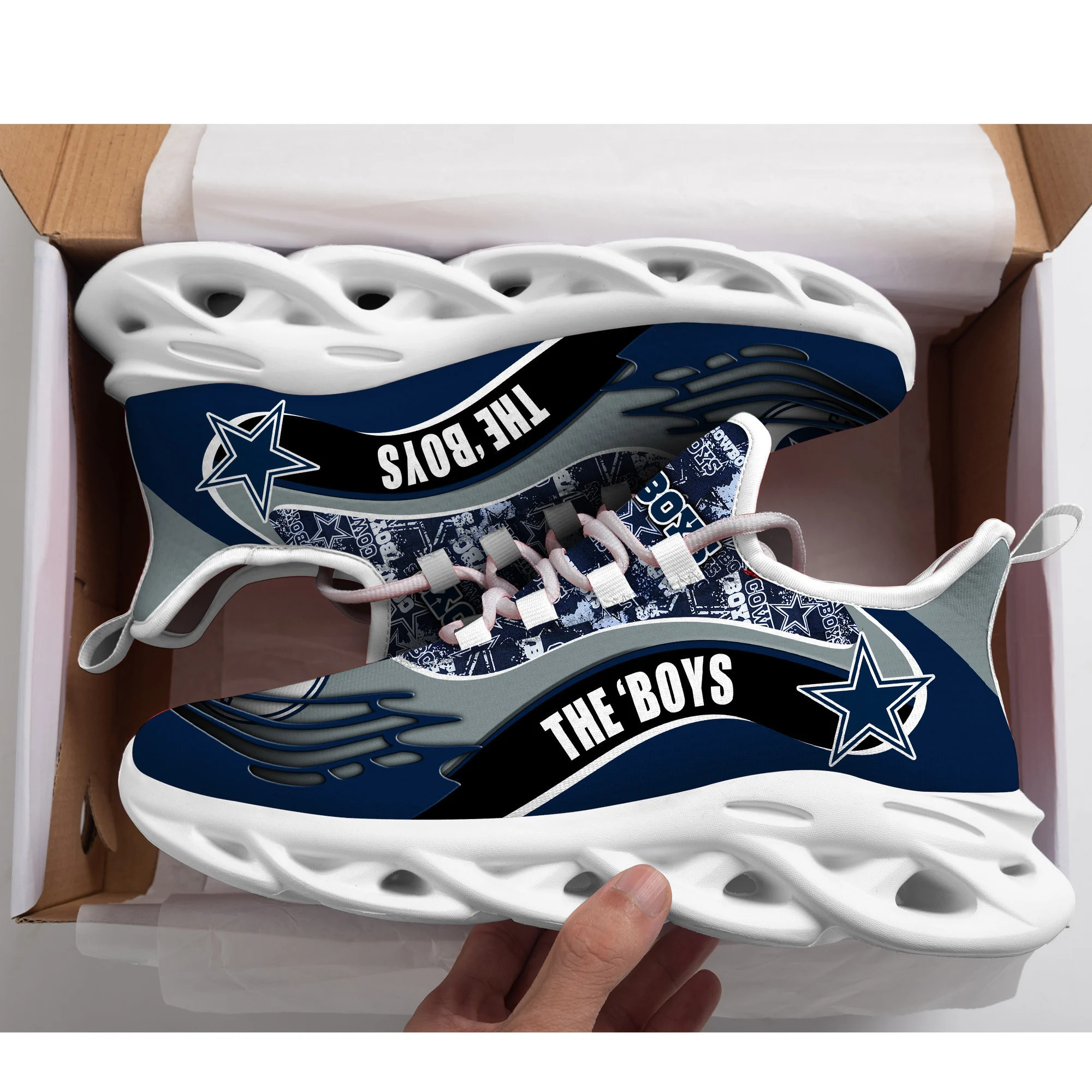 JWFancy Dallas Cowboys NFL Max Soul Shoes Sneakers For Men And Women