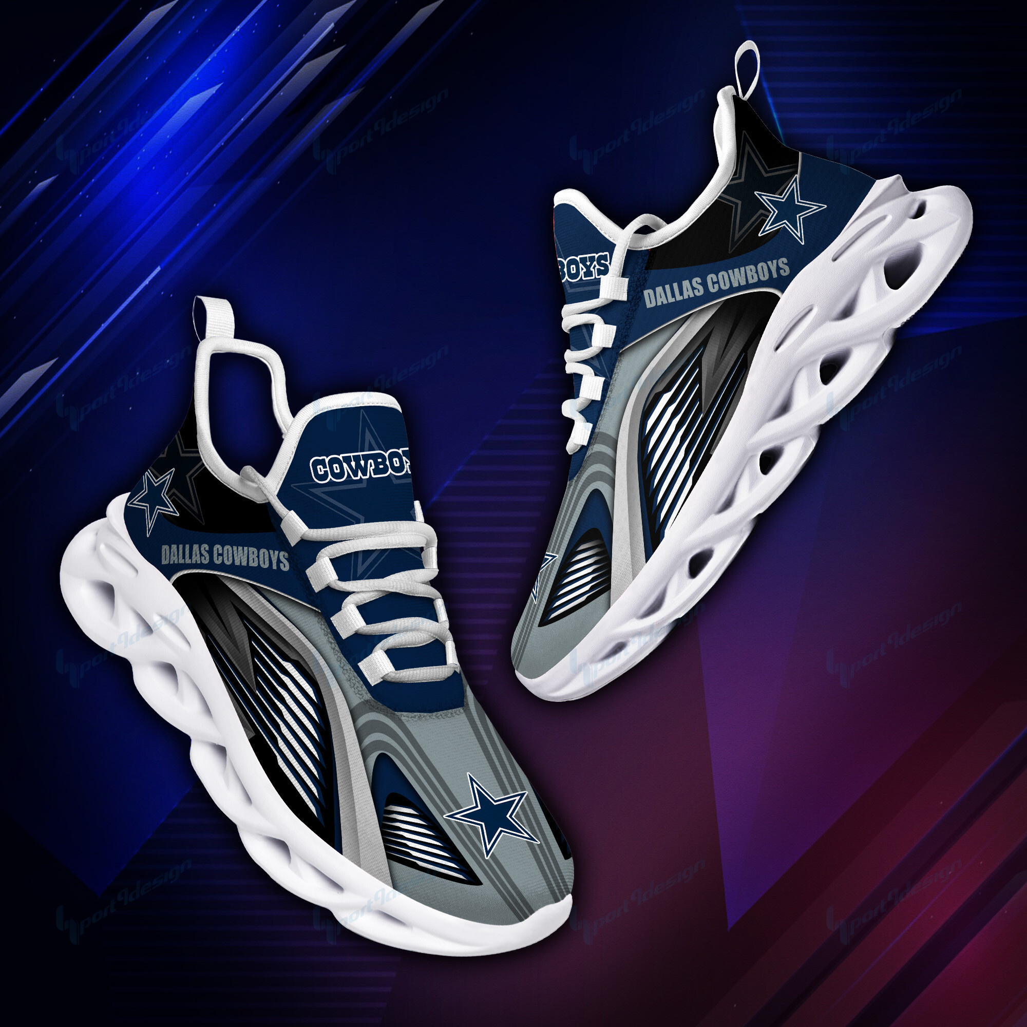 JWFancy Dallas Cowboys NFL Max Soul Shoes Sneakers For Men And Women