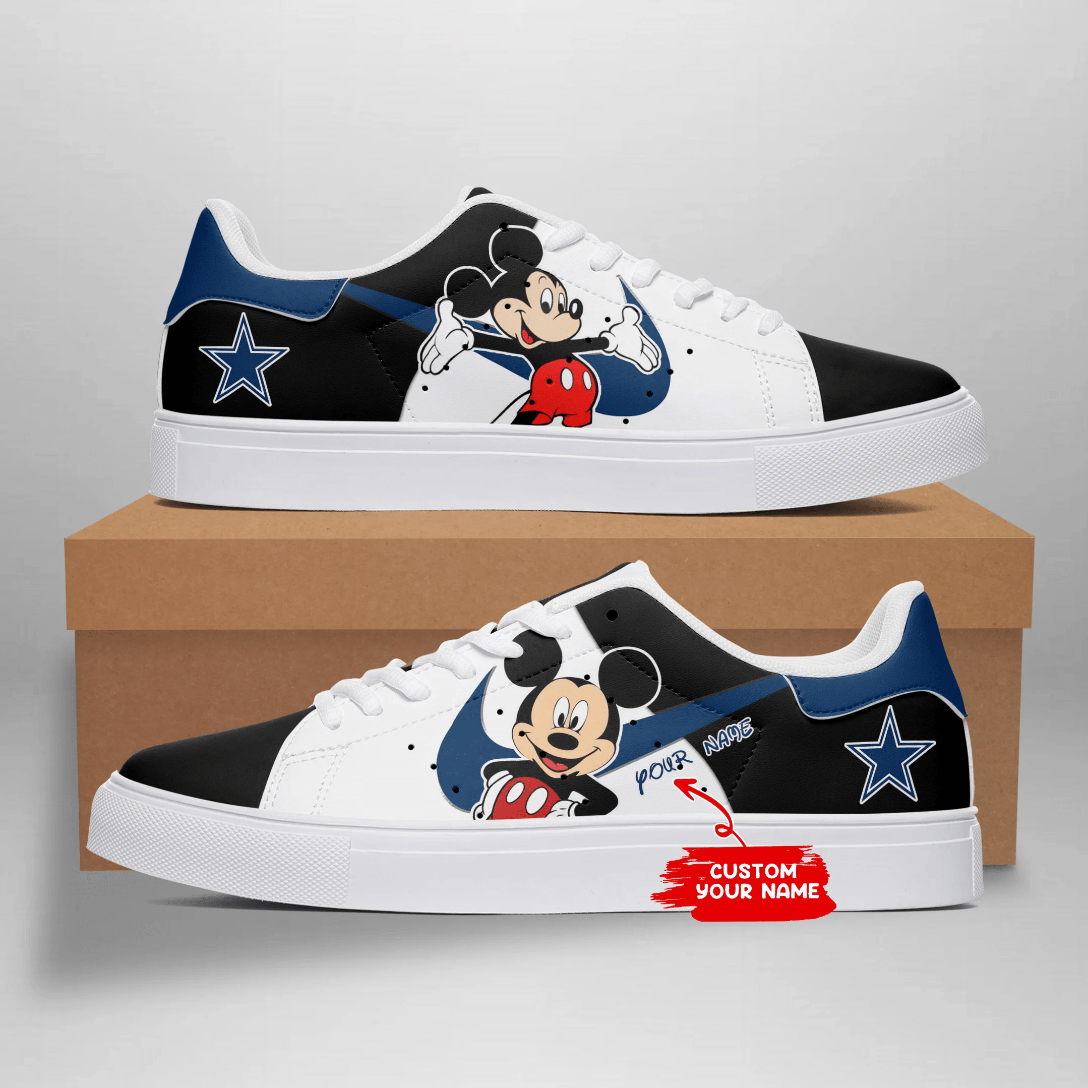 JWFancy Dallas Cowboys Skate Stan Shoes Sneakes For Men And Women