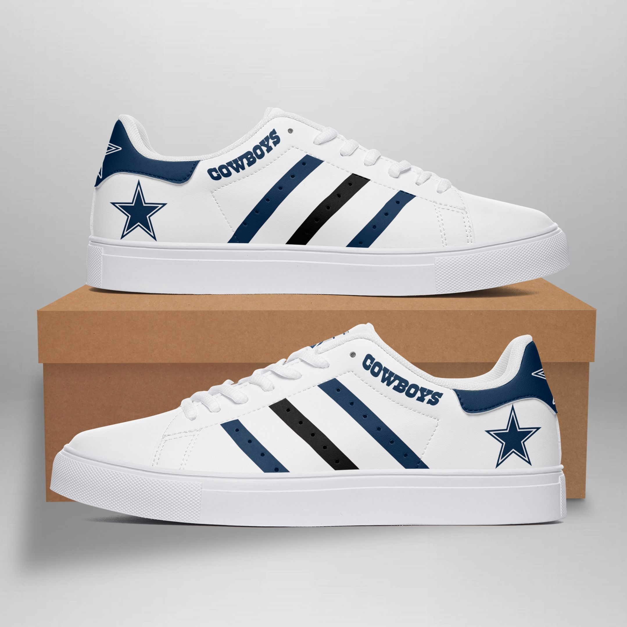 JWFancy Dallas Cowboys Skate Stan Shoes Sneakes For Men And Women