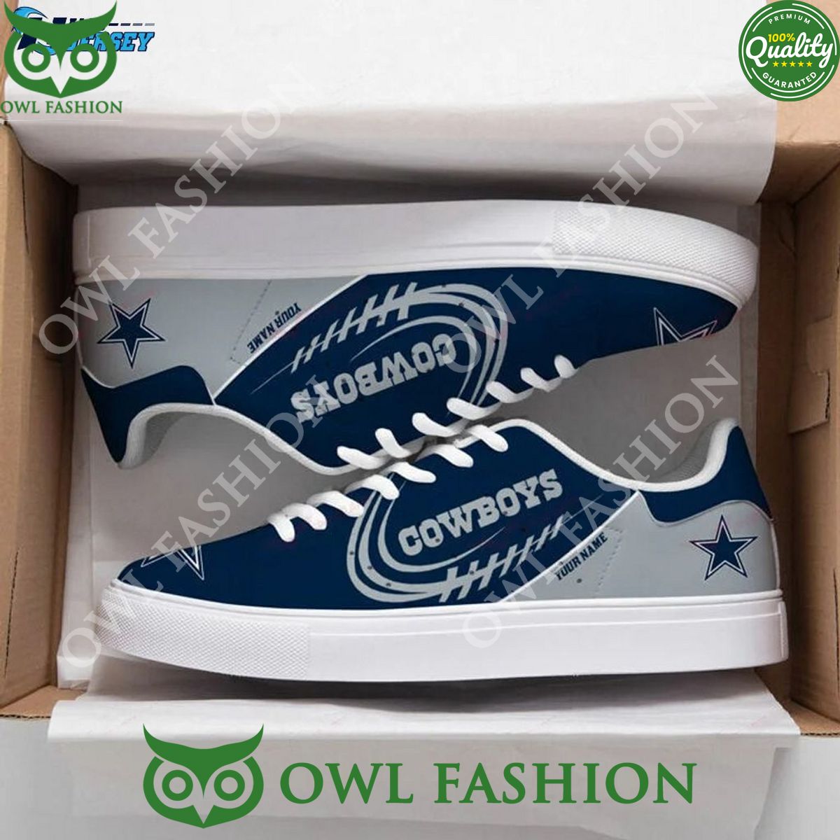 JWFancy Dallas Cowboys Skate Stan Shoes Sneakes For Men And Women