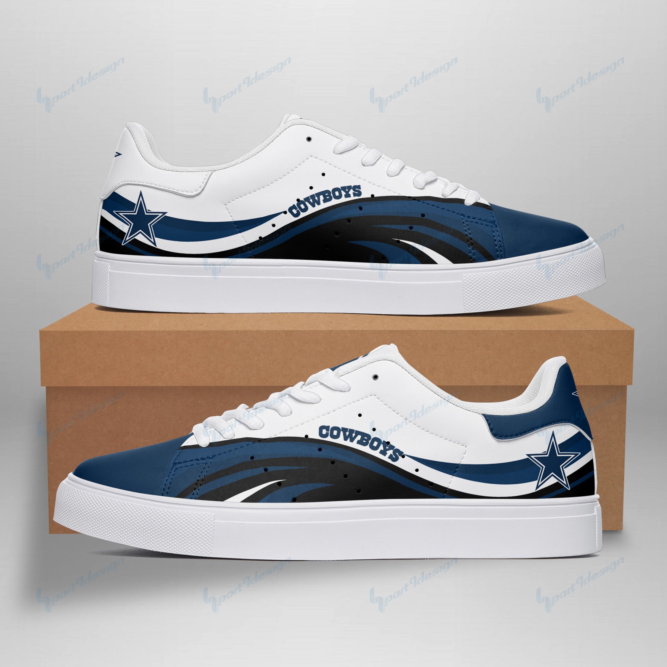JWFancy Dallas Cowboys Skate Stan Shoes Sneakes For Men And Women