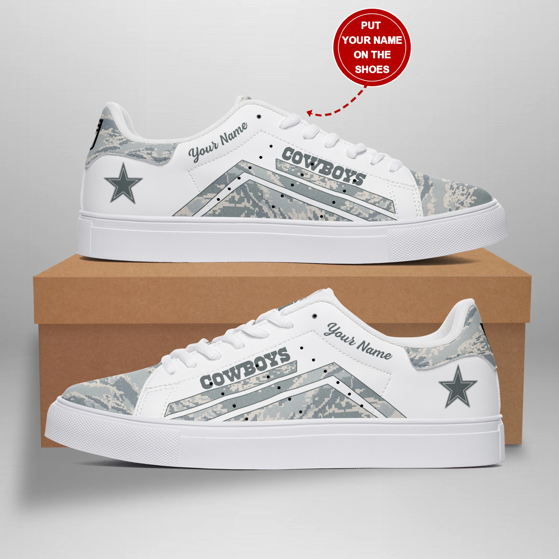 JWFancy Dallas Cowboys Skate Stan Shoes Sneakes For Men And Women