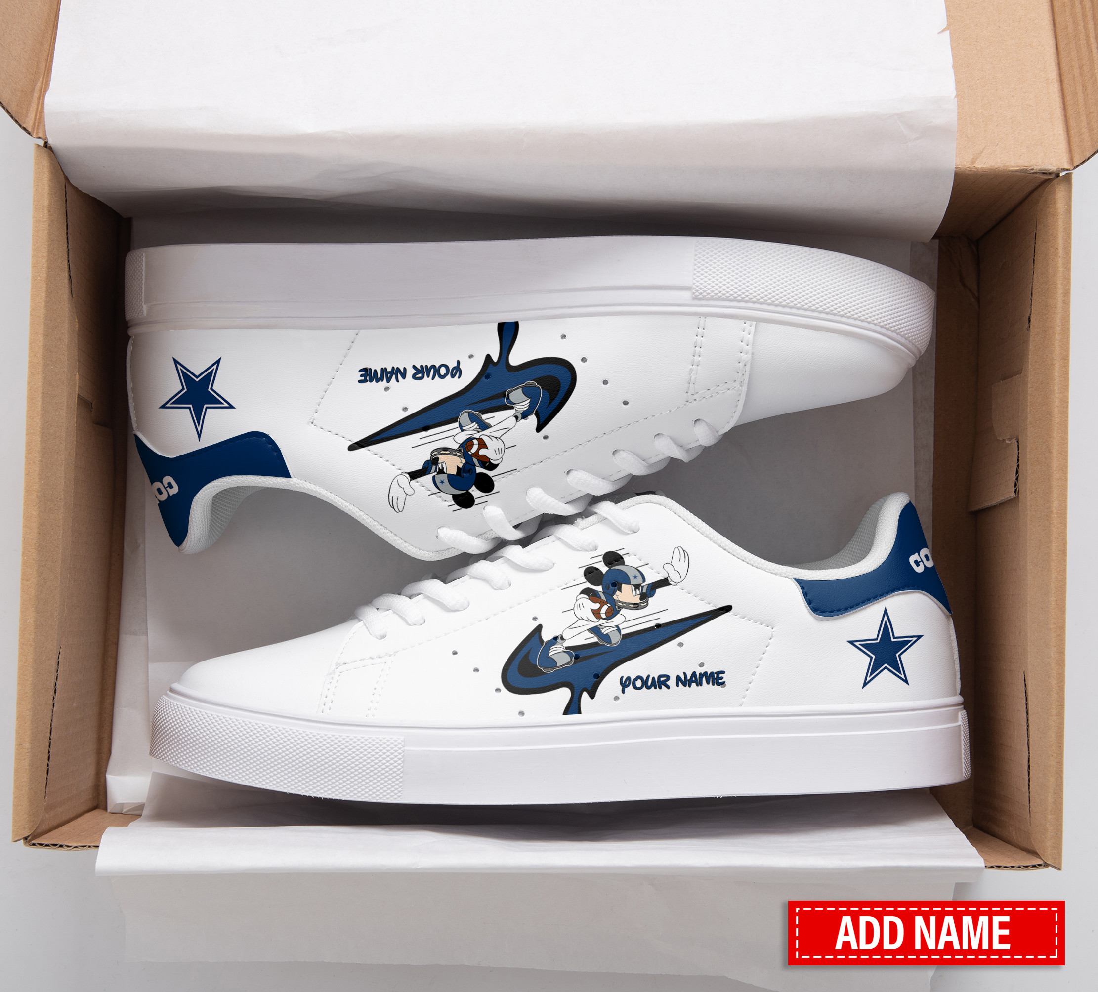 JWFancy Dallas Cowboys Skate Stan Shoes Sneakes For Men And Women