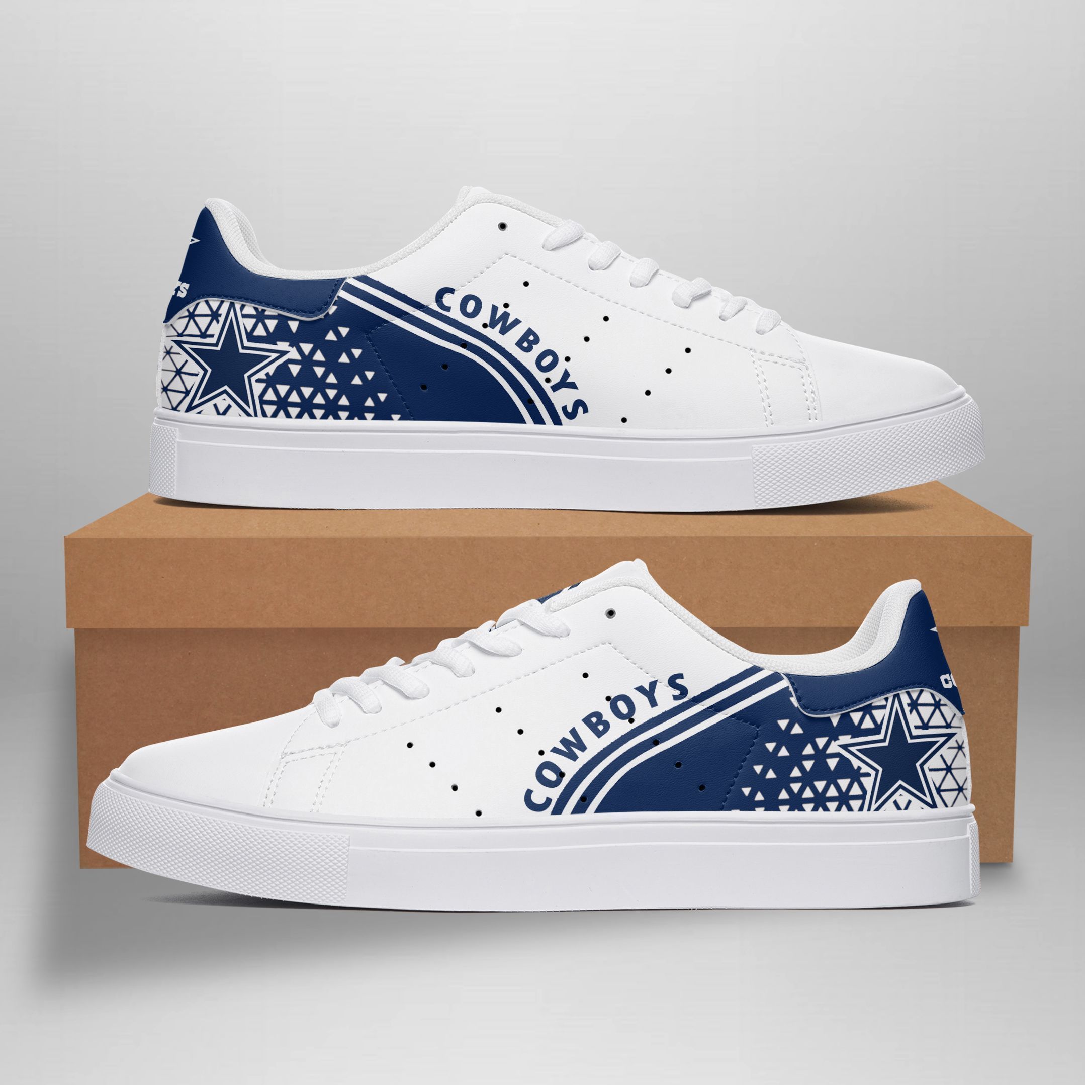 JWFancy Dallas Cowboys Skate Stan Shoes Sneakes For Men And Women