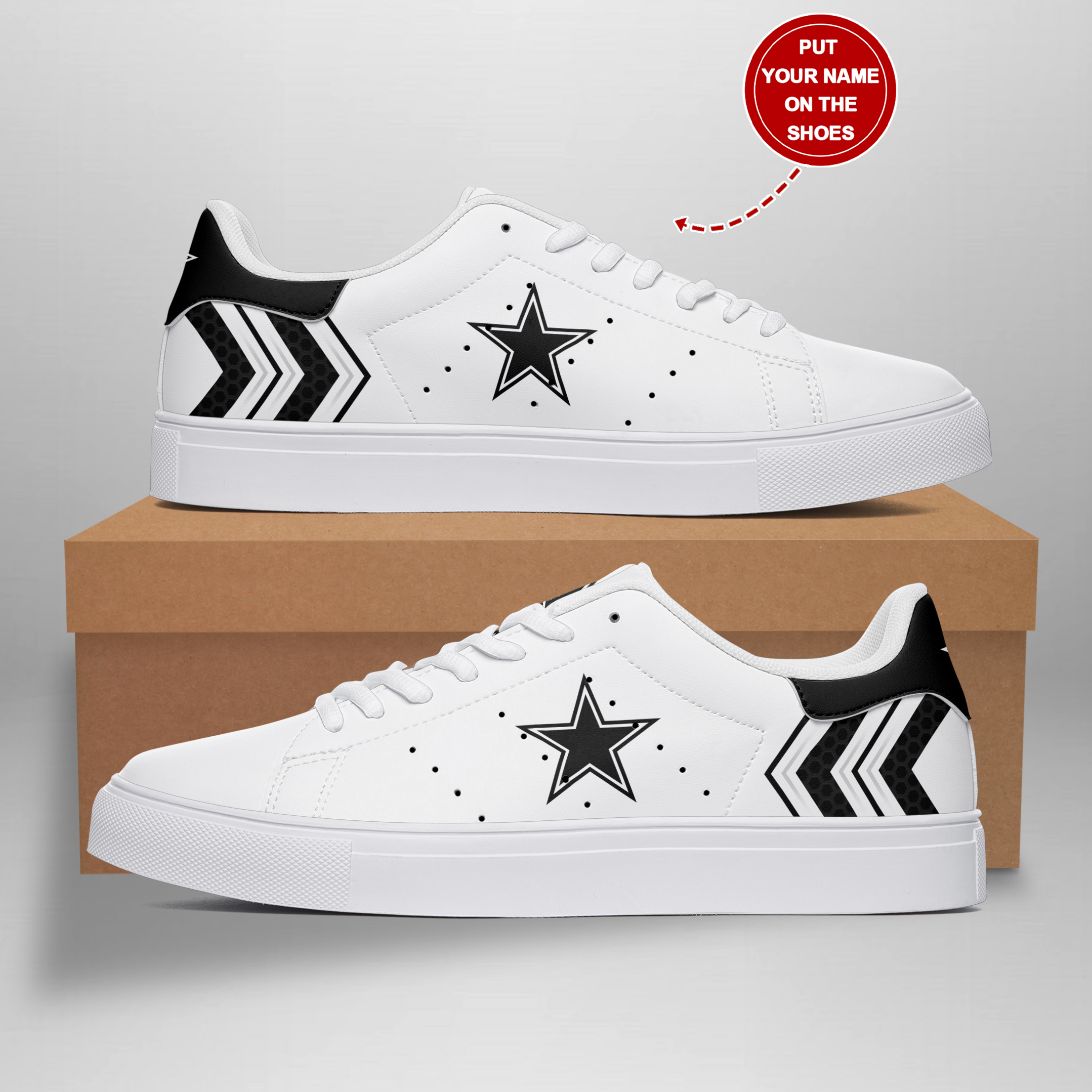 JWFancy Dallas Cowboys Skate Stan Shoes Sneakes For Men And Women