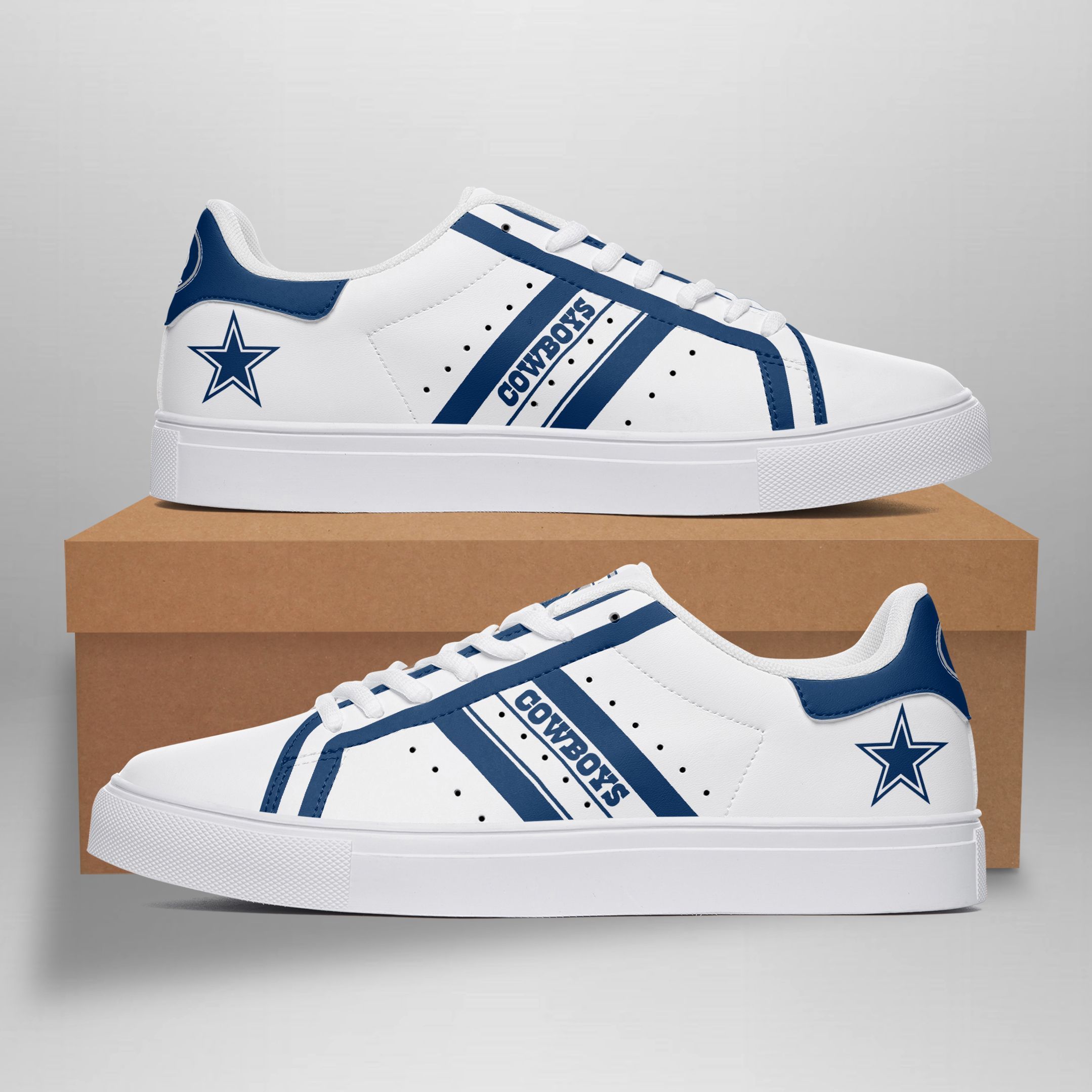 JWFancy Dallas Cowboys Skate Stan Shoes Sneakes For Men And Women