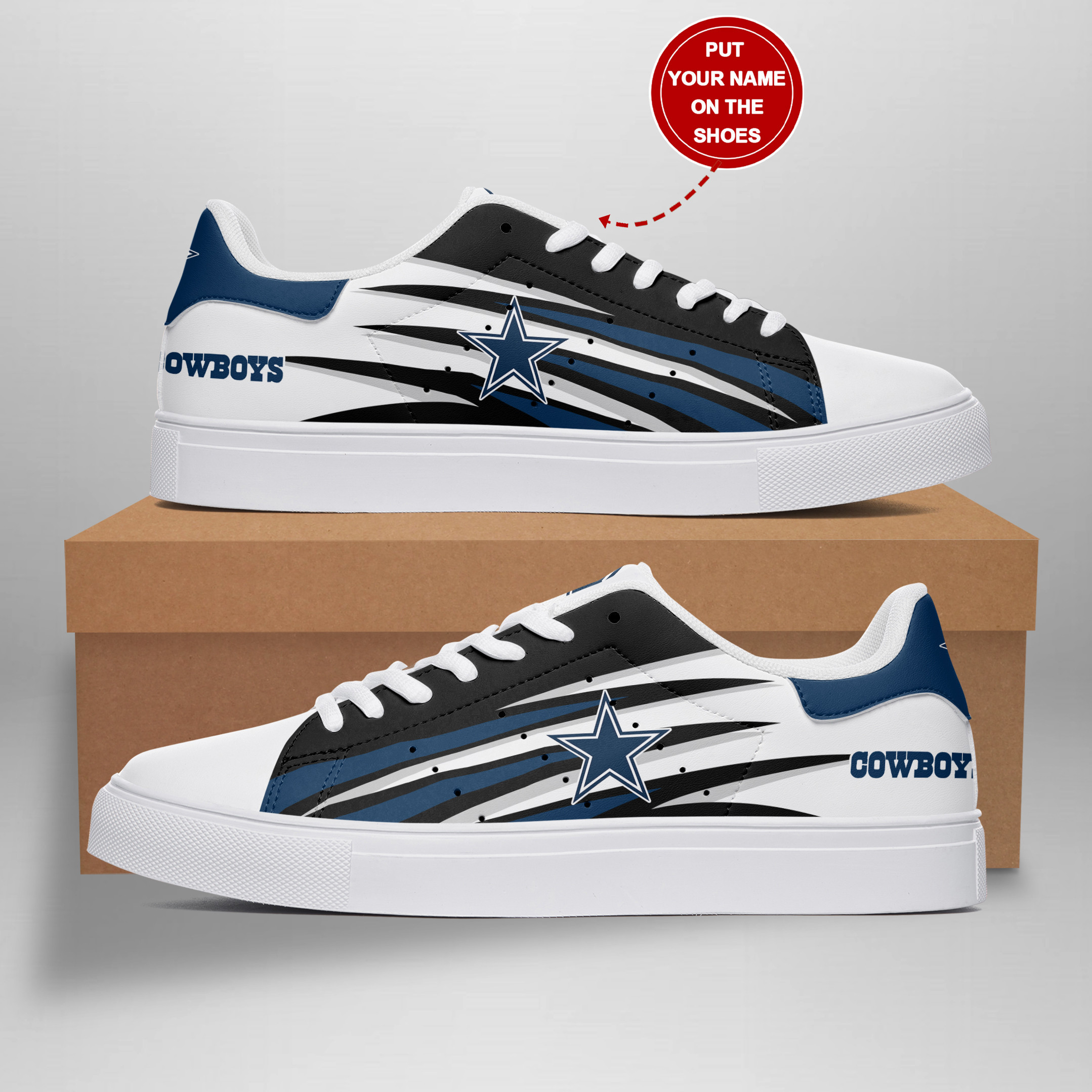 JWFancy Dallas Cowboys Skate Stan Shoes Sneakes For Men And Women