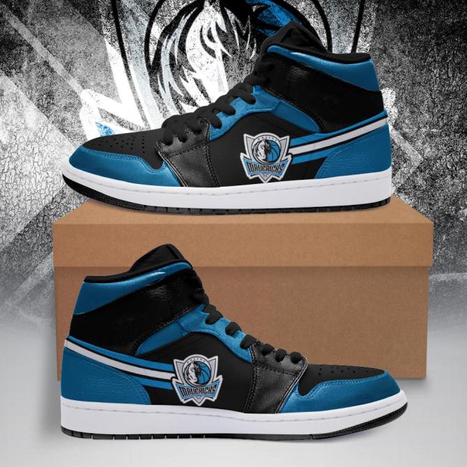 JWFancy Dallas Mavericks NBA AJ1 High Sneakers Shoes For Men And Women