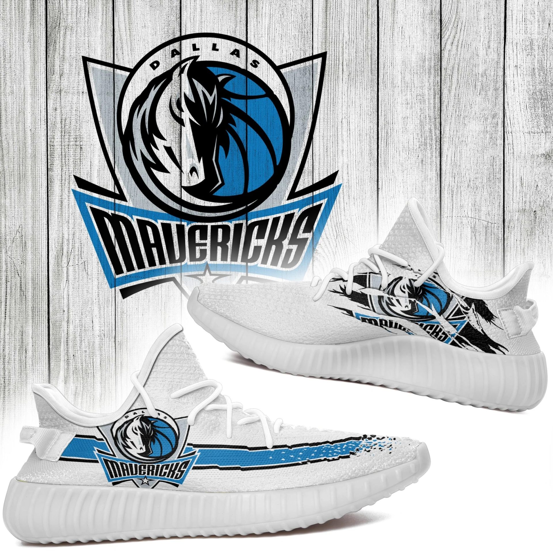 JWFancy Dallas Mavericks Yeezy Boost Shoes For Men And Women