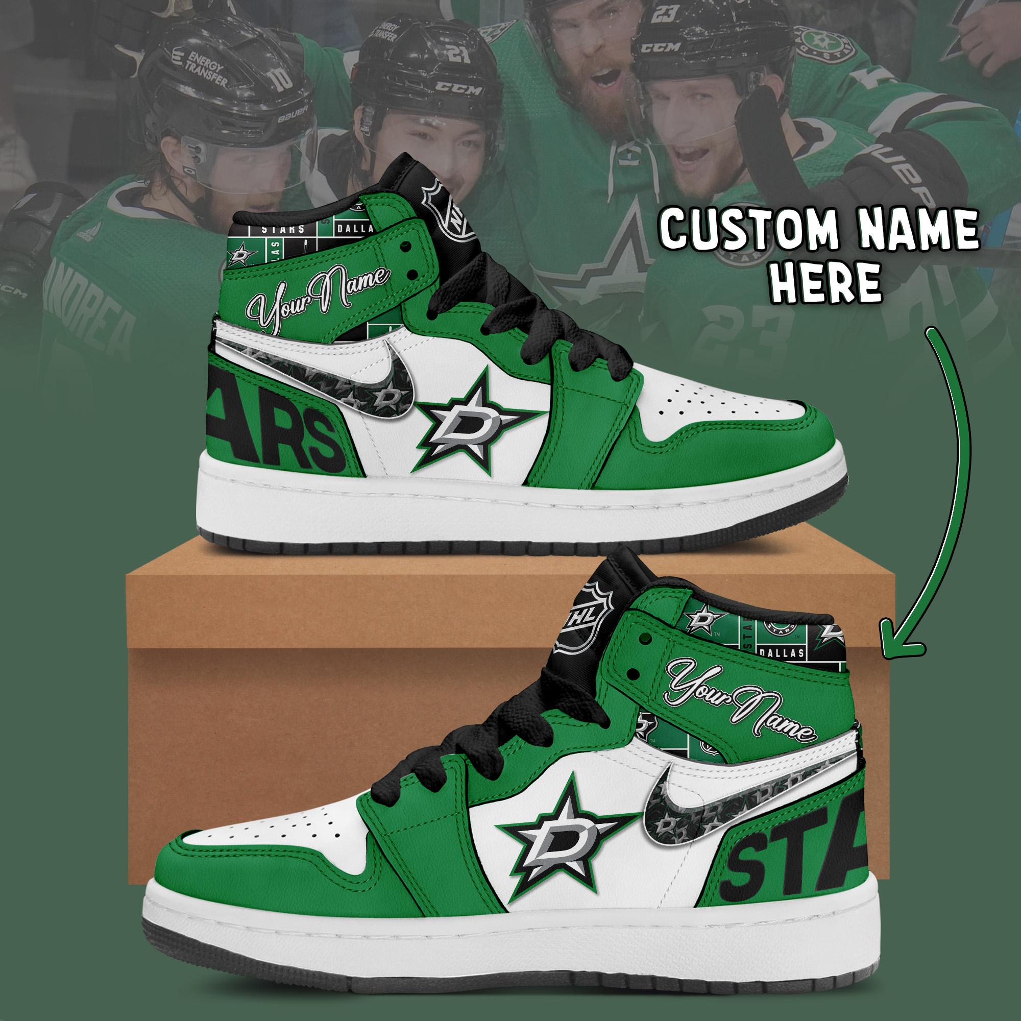 JWFancy Dallas Stars AJ1 High Sneakers Shoes For Men And Women