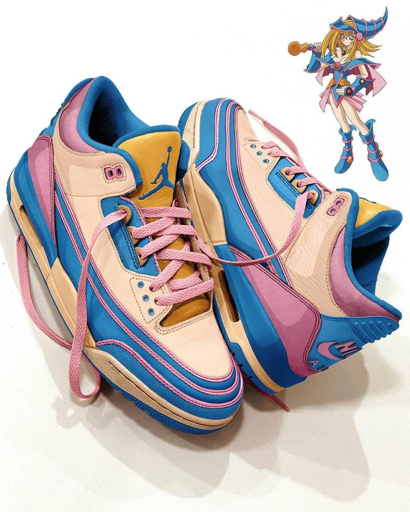 JWFancy Dark Magician Girl AJ4 Sneakers Shoes For Men And Women