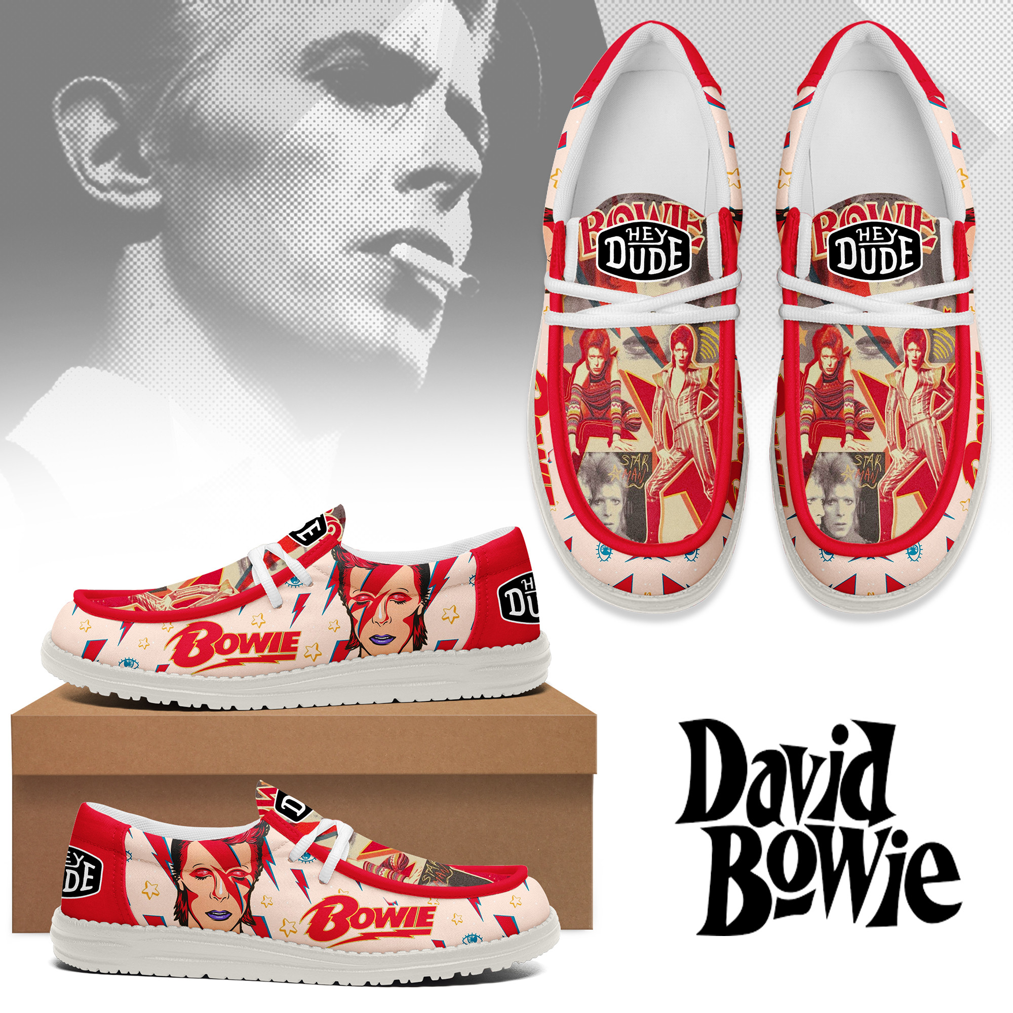 JWFancy David Bowie – Custom Name Hey Dude