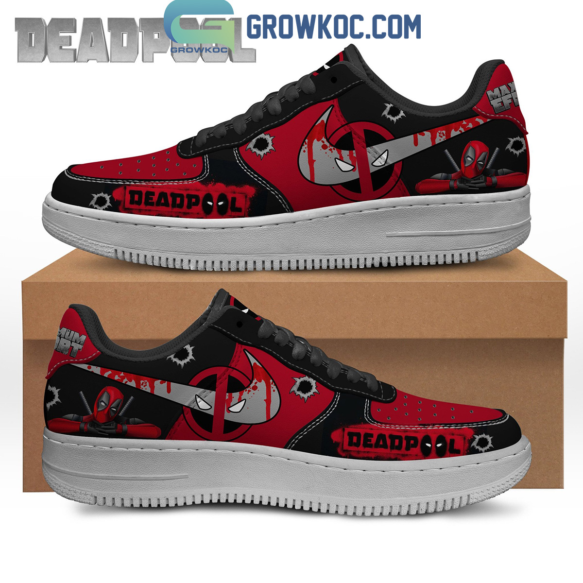 JWFancy Deadpool Air Low-Top Sneakers Shoes For Men And Women