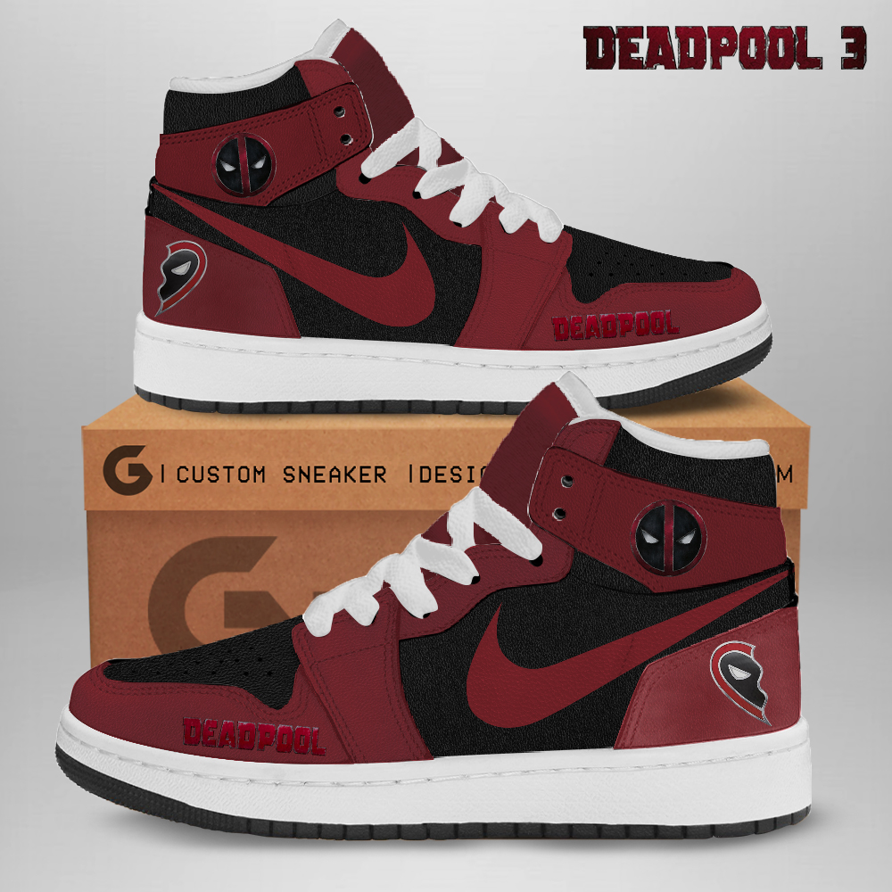 JWFancy Deadpool AJ1 High Sneakers Shoes For Men And Women