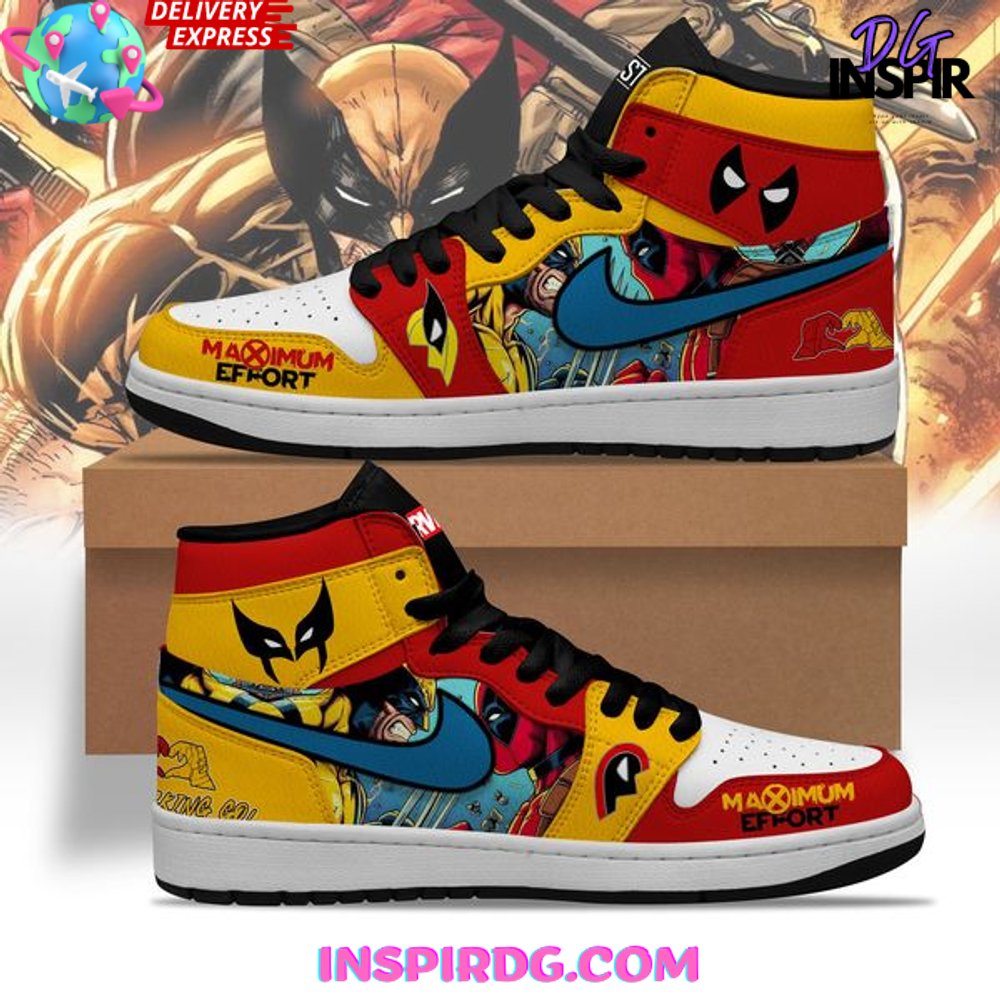JWFancy Deadpool AJ1 High Sneakers Shoes For Men And Women