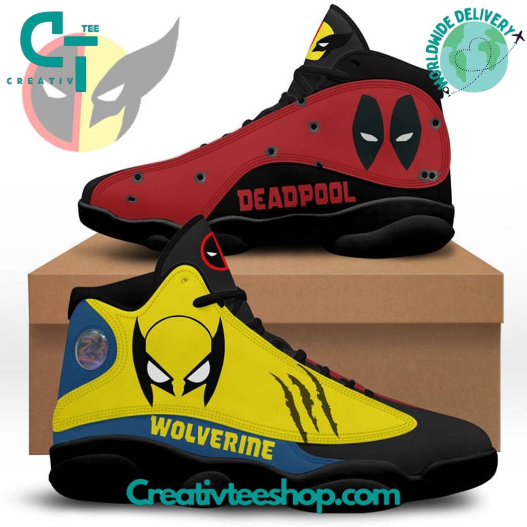 JWFancy Deadpool AJ13 Sneakers Shoes For Men And Women