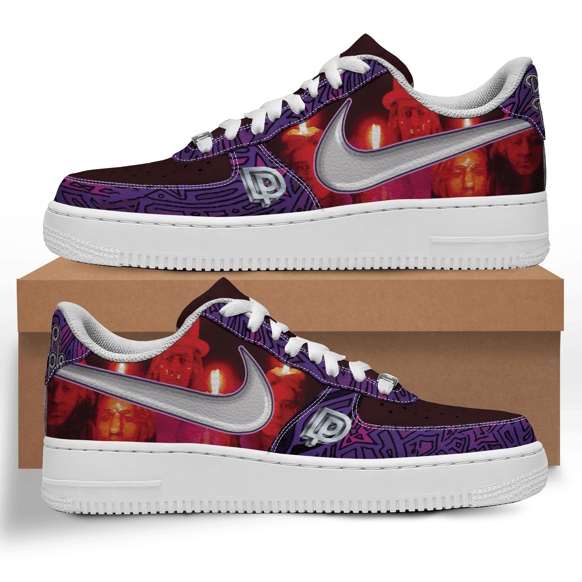 JWFancy Deep Purple Air Low-Top Sneakers Shoes For Men And Women