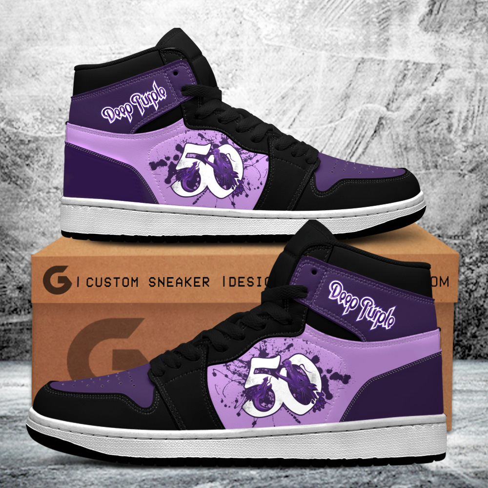JWFancy Deep Purple AJ1 High Sneakers Shoes For Men And Women