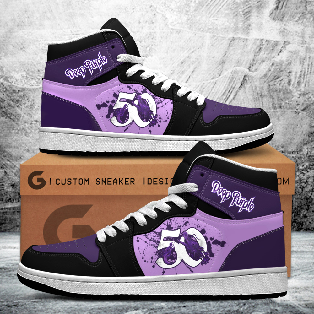 JWFancy Deep Purple AJ1 High Sneakers Shoes For Men And Women