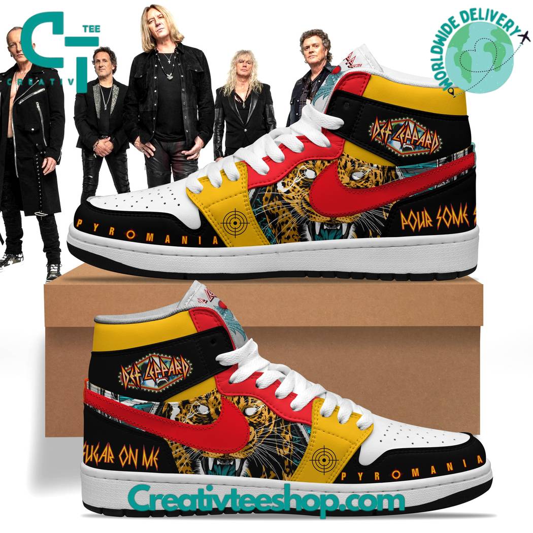 JWFancy Def Leppard AJ1 High Sneakers Shoes For Men And Women