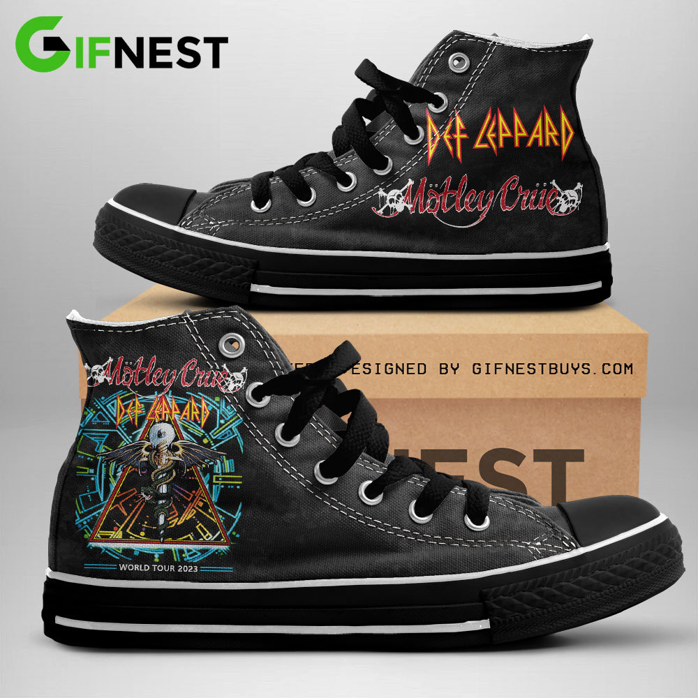 JWFancy Def Leppard High Top Canvas Sneakers Shoes For Men And Women