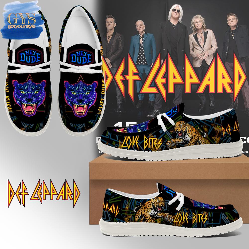 JWFancy Def Leppard Love Bites Hey Dude Shoes Wally Men's Lace Up Loafers Comfortable For Men And Women