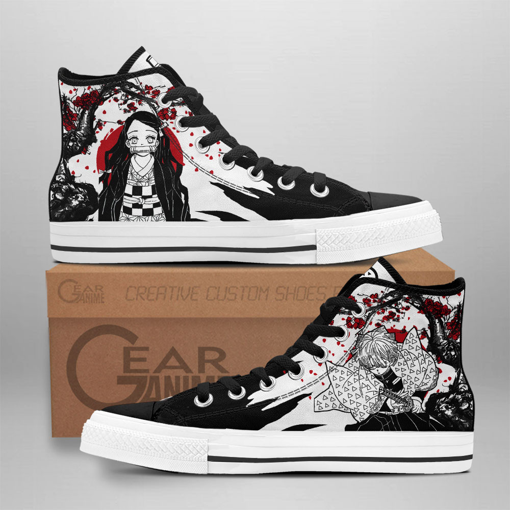 JWFancy Demon Slayer High Top Canvas Sneakers Shoes For Men And Women