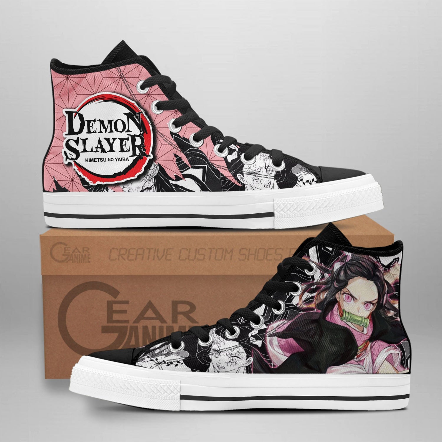 JWFancy Demon Slayer High Top Canvas Sneakers Shoes For Men And Women