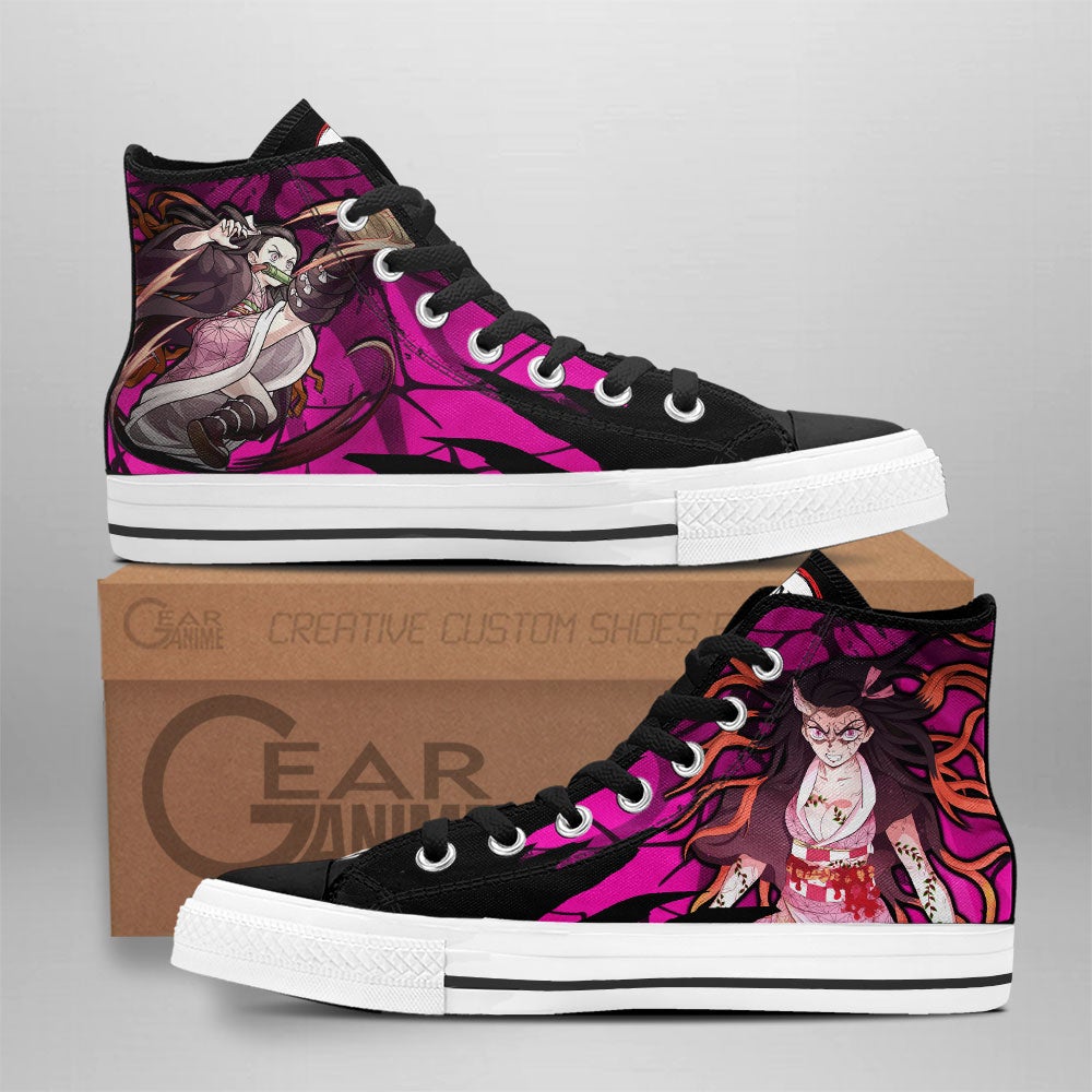 JWFancy Demon Slayer High Top Canvas Sneakers Shoes For Men And Women