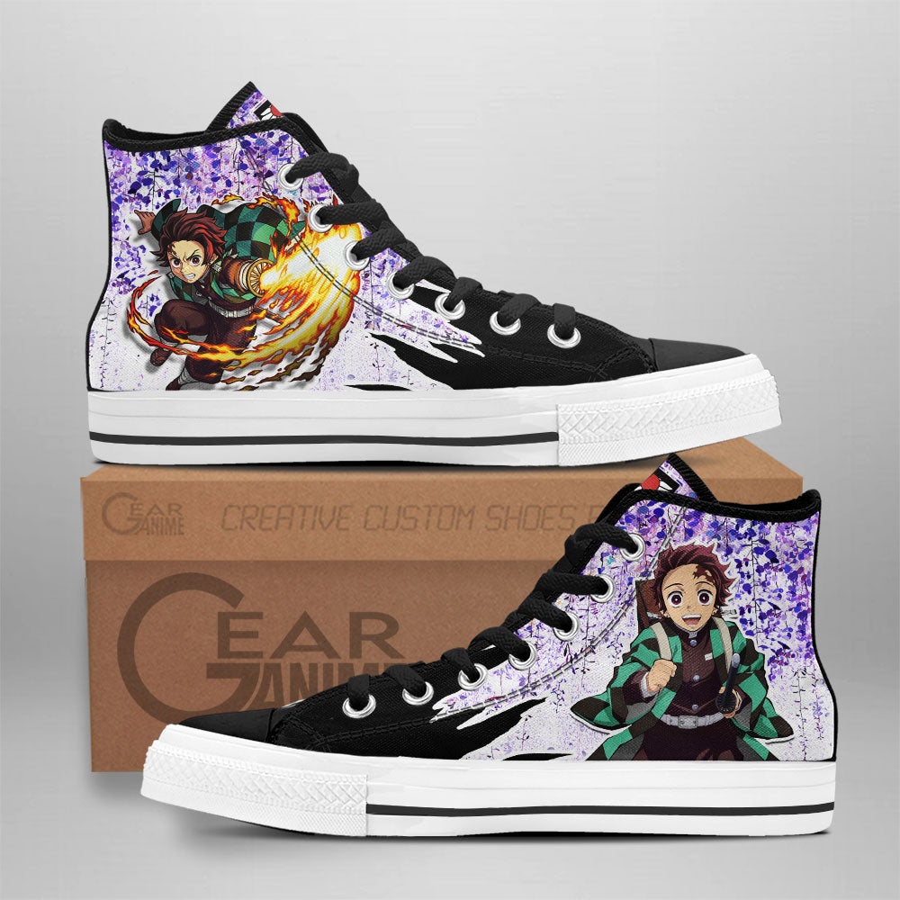 JWFancy Demon Slayer High Top Canvas Sneakers Shoes For Men And Women