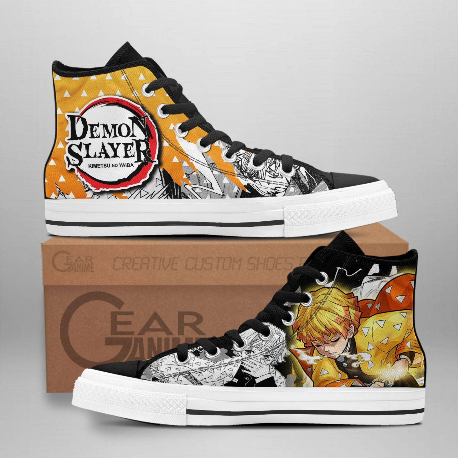 JWFancy Demon Slayer High Top Canvas Sneakers Shoes For Men And Women