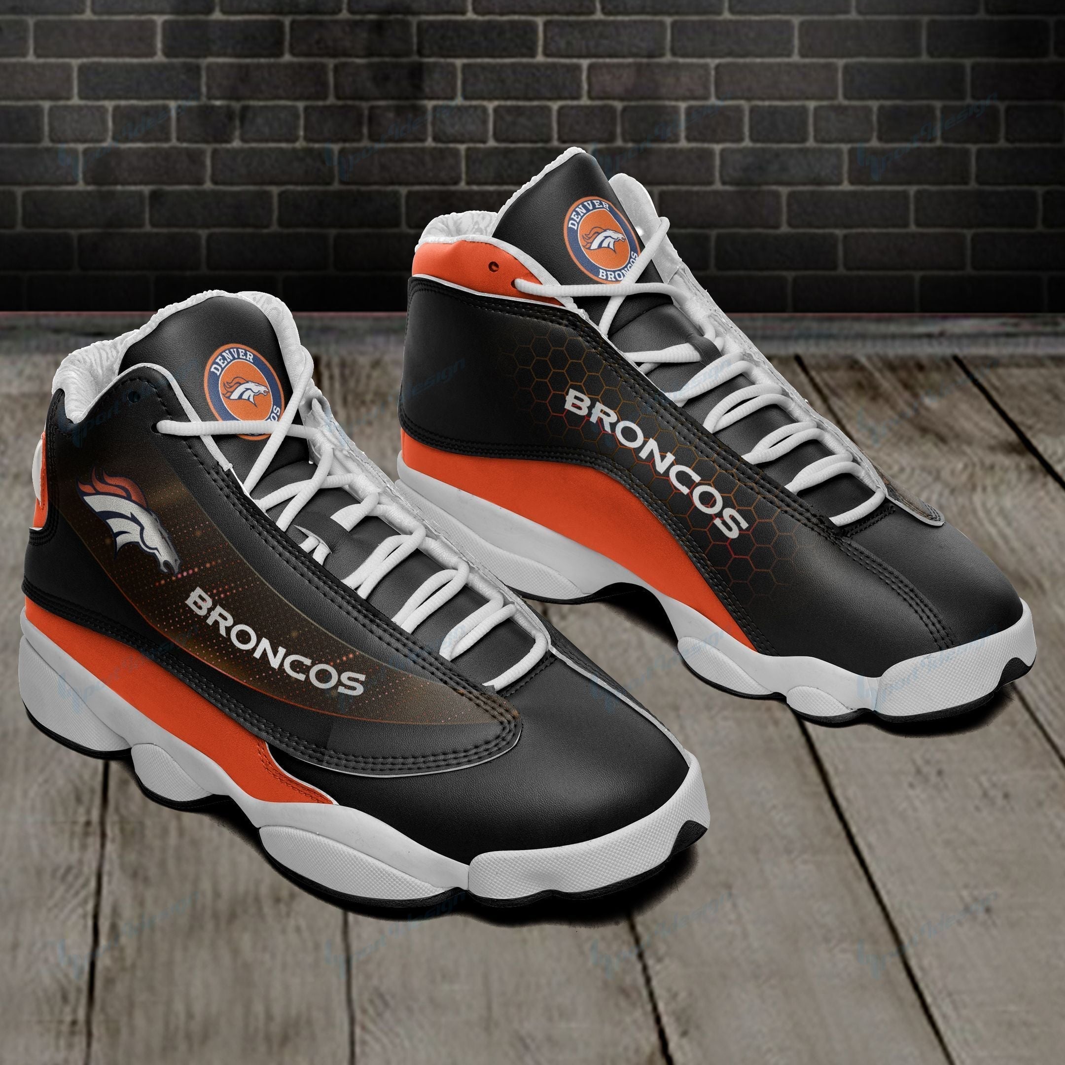 JWFancy Denver Broncos AJ13 Sneakers Shoes For Men And Women