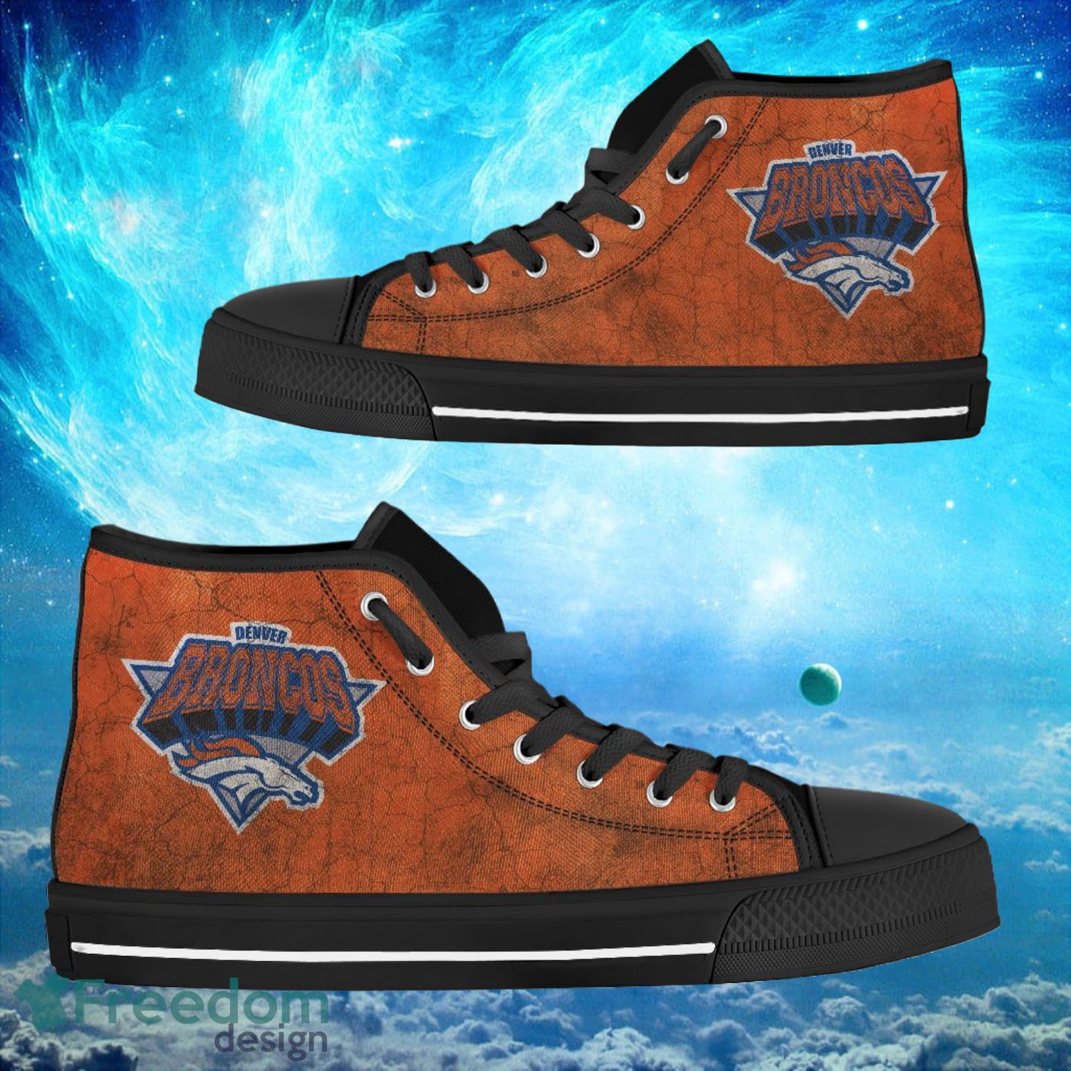 JWFancy Denver Broncos High Top Canvas Sneakers Shoes For Men And Women