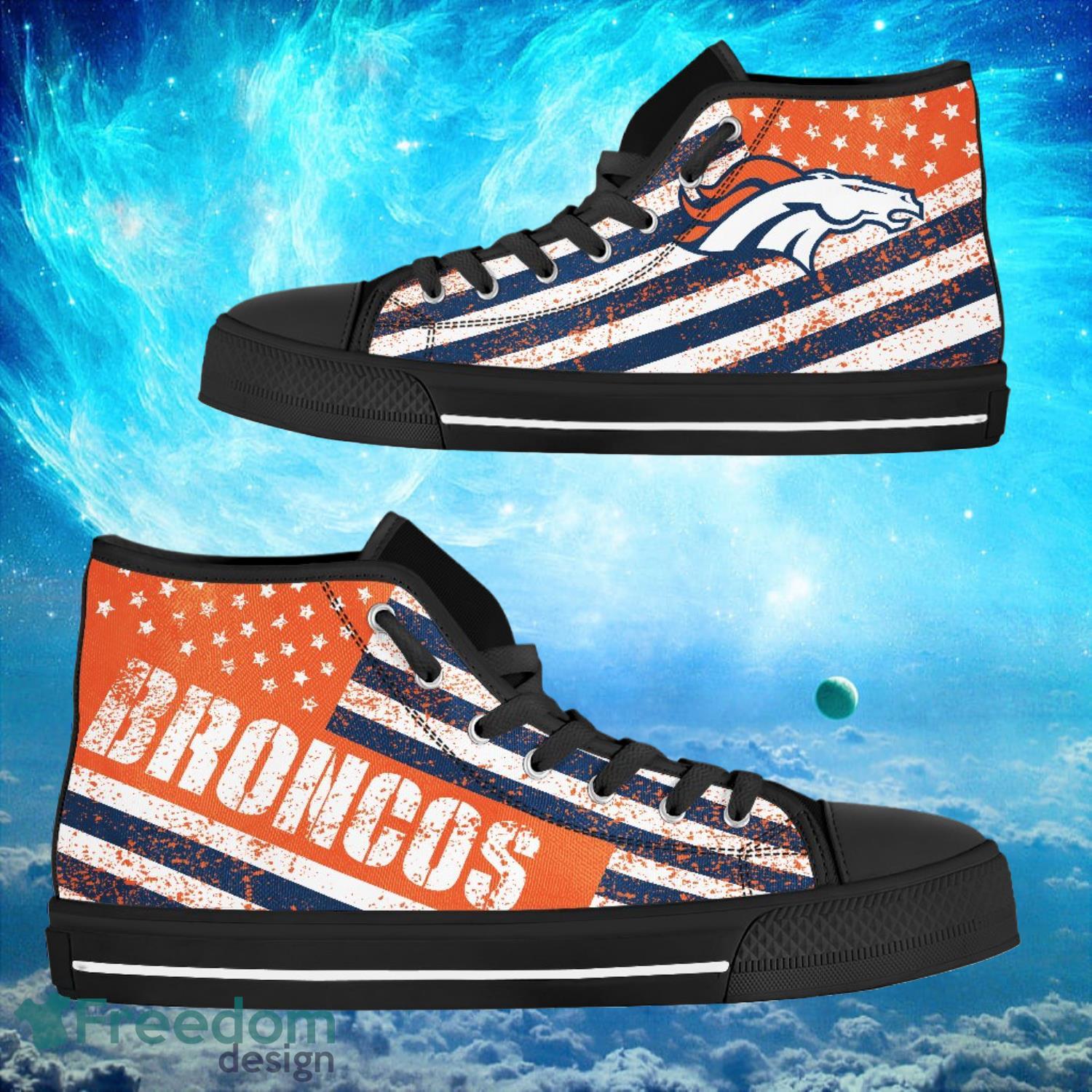 JWFancy Denver Broncos High Top Canvas Sneakers Shoes For Men And Women