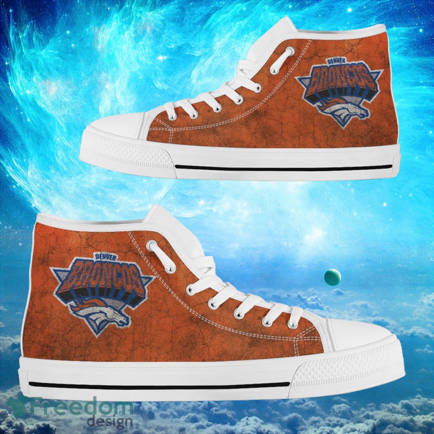 JWFancy Denver Broncos High Top Canvas Sneakers Shoes For Men And Women