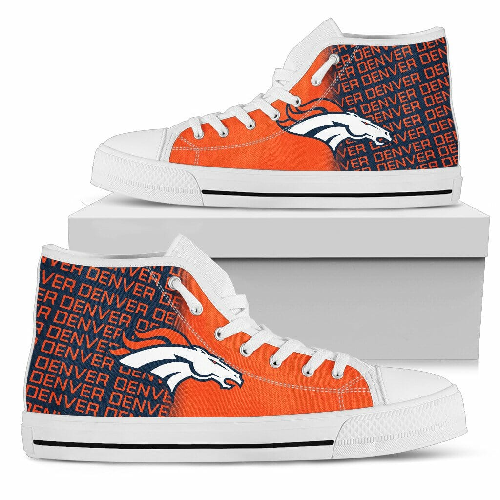 JWFancy Denver Broncos High Top Canvas Sneakers Shoes For Men And Women