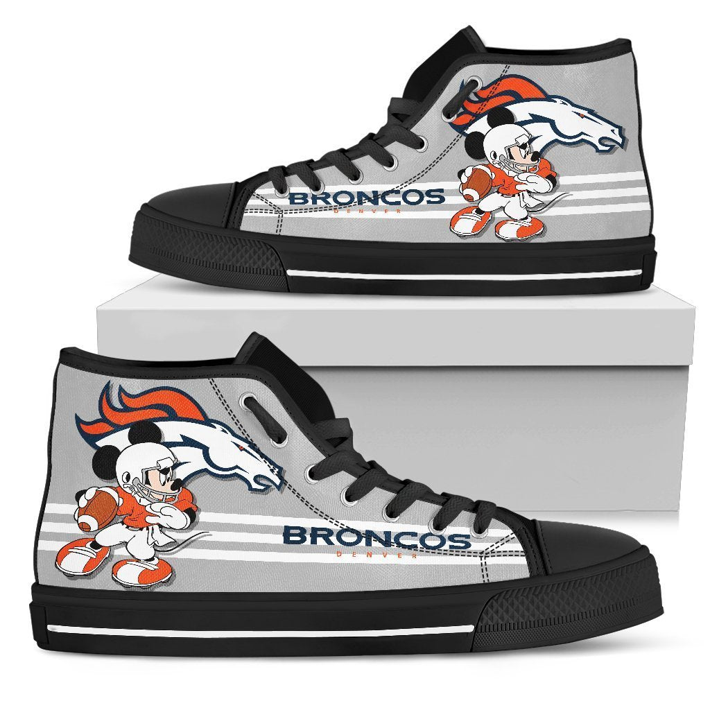 JWFancy Denver Broncos High Top Canvas Sneakers Shoes For Men And Women