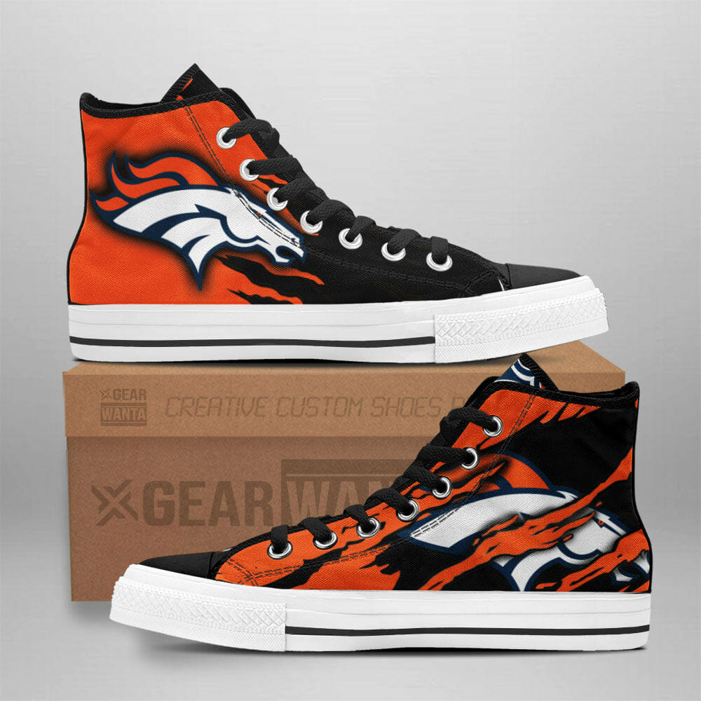 JWFancy Denver Broncos High Top Canvas Sneakers Shoes For Men And Women