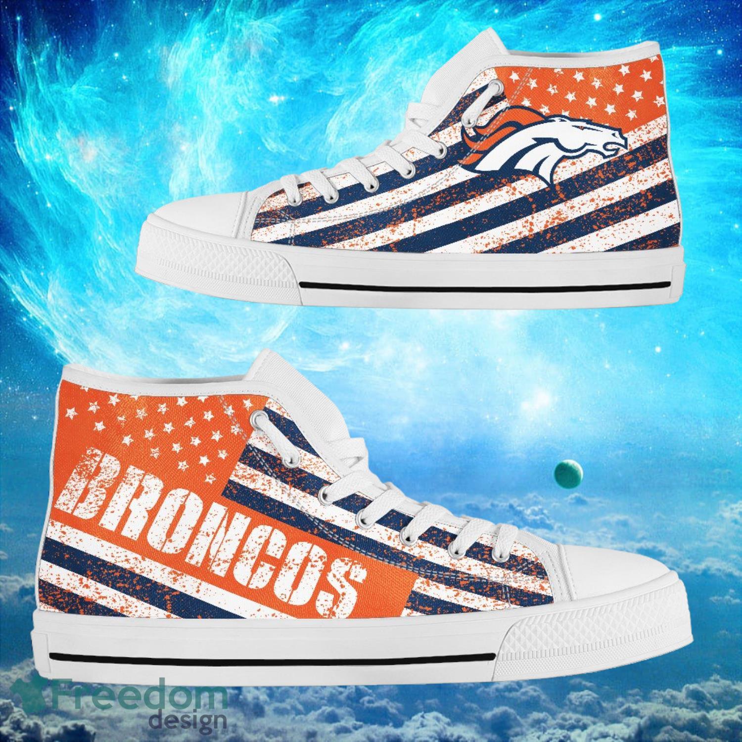 JWFancy Denver Broncos High Top Canvas Sneakers Shoes For Men And Women